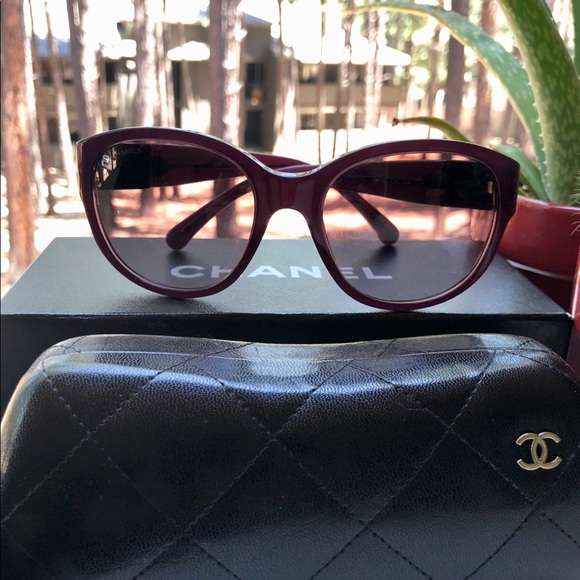 CHANEL Accessories - Purple CHANEL Sunglasses